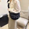 Bolsas de mango plisado con estilo coreano para mujeres para mujeres a cuadros acolchados acolchado hobos bolsas de compras