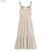 Urban Sexy Dresses Zach Ailsa 2024 Spring New Womens Retro Polka Dot Print Sexy Lace Fake Lace Two Piece Sling Dress Y240402