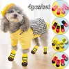 Chaussettes de vêtements pour chiens 4pcs coton chaud hiver