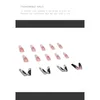 24 -stcs/doos Lange kist valse nagels met witte zwarte Taichi Design Ballerina nep nagelspatches Druk op nagels manicure nagel tips