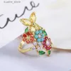 Cluster Rings Europe And The United States Jewelry Wholesale Dazzle Color Zirconia Butterfly Flowers Mori Sweet Ageing Ring 2024 Trend Of New L240402