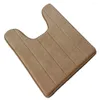 Bath Mats U-type Toilet Mat Water Absrobent Skin-friendly Bathroom Rug