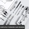 Compasses Mg Multi Compasses Hög Precision Professional Metal Compass Ritning Set med Pencillead School Compass Ritning Set
