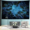 Tapisserier Forest Night View Tapestry Wall Hanging Natural Art Landscape Bohemian Abstract Witchcraft Mysterious Living Room Home Decor