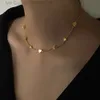 Designer CELIENE Colar de colar triunfal colar de arco titânio aço de jóias incolores de jóias Chain de clavícula feminina simples e elegante luxo leve e popular