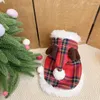 Dog Apparel Clothing Pet Autumn/Winter Teddy Plush Hooded Cloak Small Cat Christmas Puppy Clothes Designer