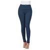 Wiosenne i letnie cienkie czerwone dżinsy dla kobiet Elastyczne Slim Fit Kolorowe swobodne spodnie Leggingi Women Fats 240403