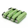 AA 1,2V 2600 mAh Batteria ricaricabile Ni MH Batteria Green Shell Green Green Spazzuccio di rasoio elettrico con Lug di saldatura