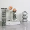 Vases 1pc Glass Vase Home Room Decor Wedding Hydroponic Flower Pot Bottle Double Container Crafts Ornament