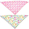 Köpek giyim 2pcs sevimli evcil hayvan tükürük havlu üçgen bandana polyester boyunchief