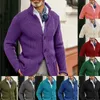 Pulls pour hommes Mode Autunm Pull d'hiver Slim Fit Col Montant Cardigan Cardigan Vestes Mâle Couleur Solide Tricoté Survêtement Sweatercoats