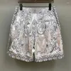 Short shorts masculinos no verão Metal Silver Moda