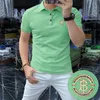 2024 Mode Herren T-Shirts Herren Polo Kurzarm atmungsable Tops Tees Briefmuster Print Männer Frauen Sommer T-Shirts Plus Größe Herren Polo-Shirt M-4xl