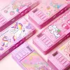 Caisses pop-up Cartoon crayon crayon multifonction de papeterie organisatrice Box anniversaire cadeau pour les filles et les adolescents FL