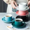 Tazze Nordic Creative Ins Coppa di caffè e piattino Set Home Afternoon Breakfast Mark Water Christmas Matte Ceramic