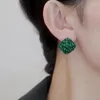 Dange oorbellen groen zirkoon geometrische stud voor vrouwen elegante mode persoonlijkheid dagelijkse accessoires feest sieraden jubileumgeschenken