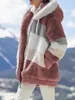 Damenjacken TPJB Wintermodell Casual Kapuze Zipper Ladies Kaschmirinnen Jacke Stick -karierte Mäntel