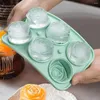 Bakning Mögel Ice Hockey Mold Food-Silicone Rose Tray 6 Fack Ball For Drinks Chocolate Candy Whisky Cube Milk