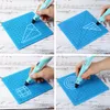 Grensoverschrijdende hete 3D-printpen siliconen ontwerppad DIY creatieve tekening siliconen sjabloonpad met anti-hitte vingerafdekking