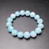 Braccialetti Link 13mm Bracciale Larimar naturale Donne Fashion Healing Crystal Perle Round Lovers Strand Jewelry Gift 1pcs