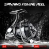 Reels Spinning Reel 5 + 1 en acier inoxydable BB Fishing Fishing Reel CNC Aluminium Boupole pour les outils d'accessoires de pêche en eau salée / eau douce