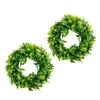 Decorative Flowers Small Boxwood Wreath Green With Fruits Centerpiece Home Wall Window Wedding Christmas Valentine Heart For Front Door