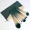 8pcsset Luxury Glitter Bling Mage Brush Gradiente Green Gold Color for Women Beauty Tool 240403