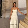 Partykleider Aleeshuo süßer gerade Abendkleid Spaghetti -Riemen formelle Frauen trägerlose Promkleider Rückenless Schnüre up Anlass