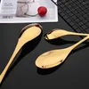 Ensemble de couverts 3 size Large rose Gold 18/10 en acier inoxydable Spoon Spoon Kids Ice Cream Dessert Kitchen Table Vide