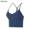 Bras WMUNCC Sports biancheria bianche da donna Croce del nastro da donna Bellissimo reggiseno sportivo raccolto shock con papa