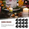 Candle Holders 12 Pcs Holder Festival Fixator Vintage Wedding Decor Wreath Fixers Fixing Supplies Accessories Iron Tool Glass Taper