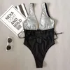 2022 Yisiman Nowy wysokiej jakości wzór węża Bronzing Splating Zintegrowany strój kąpielowy seksowny pasek kąpielowy Kobiety