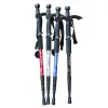 Sticks Outdoor pliant pôle pôle Polaire à cinq sections Sticks de marche 7075/6061 Aluminium ALLIAGE LÉGER PORTABLE SKI PORTÉ