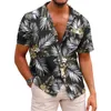 Herren-T-Shirts Herren Shirt Lapel Sommer kurzärmelig Hawaiian Personalisiertes Muster 3D-Druck Täglicher Freizeiturlaub Komfortable Design 2443