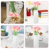 Decorative Flowers 4 Pcs Artificial Flower Flores Spray Faux Simulated Party Decorations Plastic