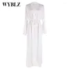 Casual jurken wyblz sexy strandkleding flare mouw strand zomerkleding voor zwembad vrouw zwempak bedek dames tuniek lange jurk