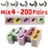 Borstels mb wimpers groothandel 40/50/100/28 pcs 6d mink lashes natuurlijke valse wimpers lange set faux cils bulk make -up groothandel wimpers