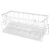 Kitchen Storage Cleaning Rack Decir Sponge Draining Holder Brush Dishcloth Rag Elegance Metal Sink Organizer