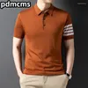 Männer polos europäischer Luxus-Polo-Hemd 2024 Sommer Männer T-Shirt Stripe Stripe Casual Brand Cool Clothingtraceles