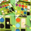 Lippenstift Docolor Neon-Lidschatten-Palette 16 Farben Make-up-Palette mit Reinigungsschwämmen Puderpigmentierte matte Schimmer-Glitzer-Augenpalette