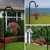 Garden Decorations Shepherd Hooks Plant Craft Hook Stake Wind Chime Bird Feeder Stand Hanger Lantern Outdoor Yard Decoration