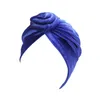 Bérets Swirl Bonnet Bohemian Hat Style National Style Turban bleu