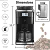 Kaffeemaschinen Brauen Sie Kaffeemaschine und Mühle mit App 3 austauschbare Tafeln (Creme Black Rot) Neu in den USA Y240403 neu