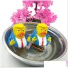 Décoration de fête PVC Flag Trump Duck Favor Bath Bath Floating Water Toy Toys Toys Gift Drop Livraison Home Garden Fournitures Festive Event Dhyxk