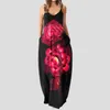 Casual Dresses Summer For Women 2024 Beach Printing Loose Dress Swing Cover Up Sundress STEVELESS BOHO KVINNA