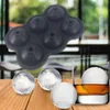 5 Colors 6 Holes 4.5cm Diameter Food Grade Soft Silicone Eco-Friendly Useful Homemade Ice Cube Tray Ball Maker Mold Cute Simple