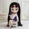 ICY DBS doll matte faceglossy face black hair nude and set joint body the gift for boy girl 240403