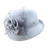 Bérets Chapeaux formels pour femme Casual Fisherman's Basin's Basin Small Bowler Hat Women's Automne and Winter Flowers Round Top Caps