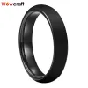 Bands Dames Zwart 4mm Tungsten Carbide Ringen Koepelvormige Geborstelde Afwerking Trouwringen Comfort Fit