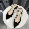 Pumps 2021 Summer Women Pumps Kobieta nowa moda klamra beżowa kwadratowe obcasy komfortowe sukienki imprezowe zapatos tacon mujer